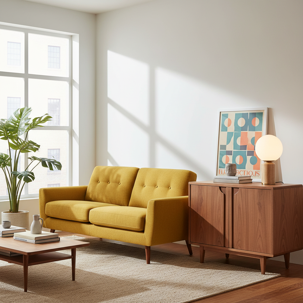 Mid-century chests of drawers and sofas - a timeless trend in modern interiors